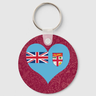 I Love Fiji Key Ring
