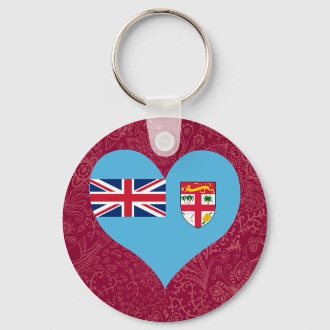 I Love Fiji Key Ring (Front)