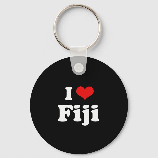 I Love Fiji Tshirt Key Ring (Front)