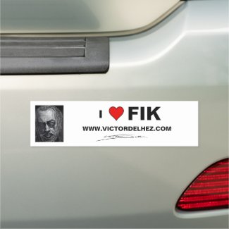 I love Fik bumper car magnet
