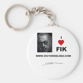 I love Fik key ring (white)