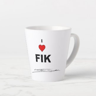 I love Fik latte mug