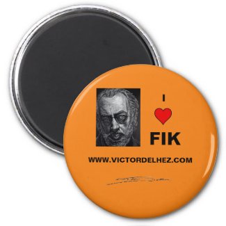 I love Fik magnet (orange)