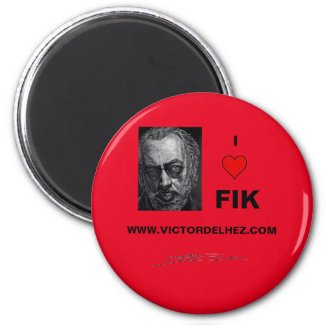 I love Fik magnet (red)
