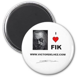 I love Fik magnet (white)