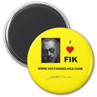 I love Fik magnet (yellow)