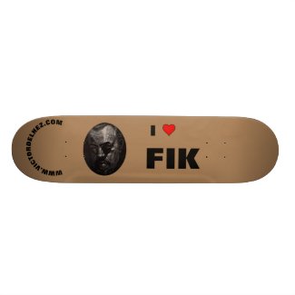 I love Fik Skateboard Deck (Multisize)