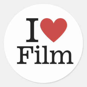 I ❤️ Love Film for Students/Faculty CUSTOM Classic Round Sticker