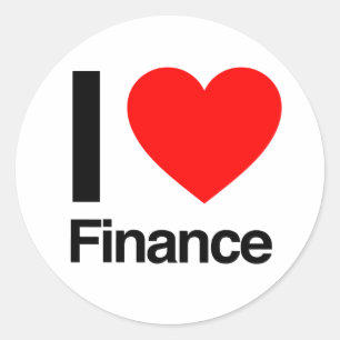 i love finance classic round sticker