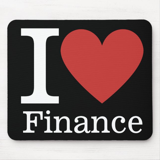 I ❤️ Love Finance - Finance Department - Mouse Mat (Front)