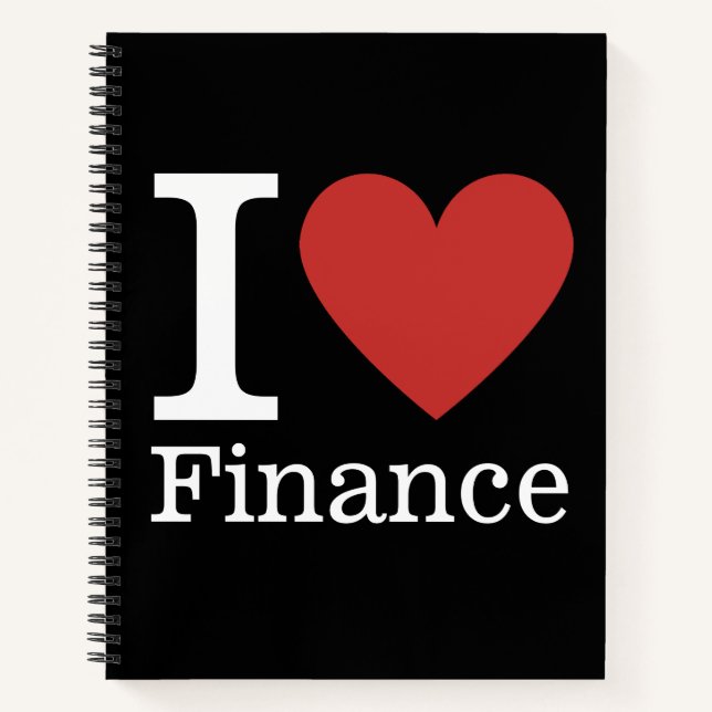 I ❤️ Love Finance - Finance Department NOTEBOOK (Front)