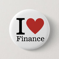 I ❤️ Love Finance - Finance Department Pin Button