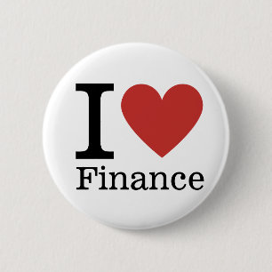 I ❤️ Love Finance - Finance Department Pin Button