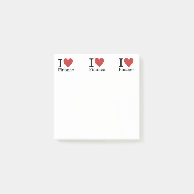 I ❤️ Love Finance - Finance Department -  Post-it Notes (Front)