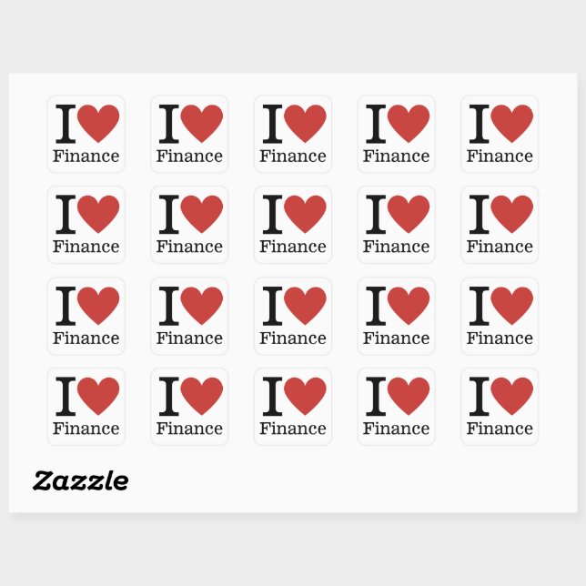 I ❤️ Love Finance - Finance Department - STICKER (Sheet)