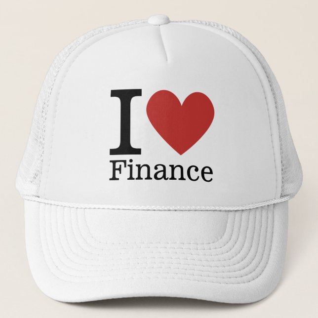 I ❤️ Love Finance - Finance Department -  Trucker Hat (Front)