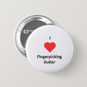 I Love Fingerpicking Guitar badge (Front & Back)
