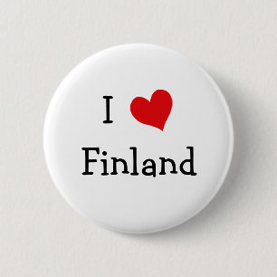 I Love Finland 6 Cm Round Badge
