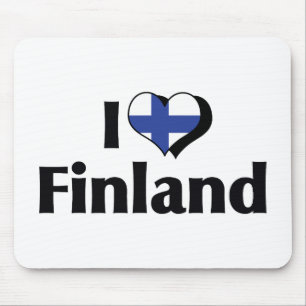 I Love Finland Flag Mouse Mat