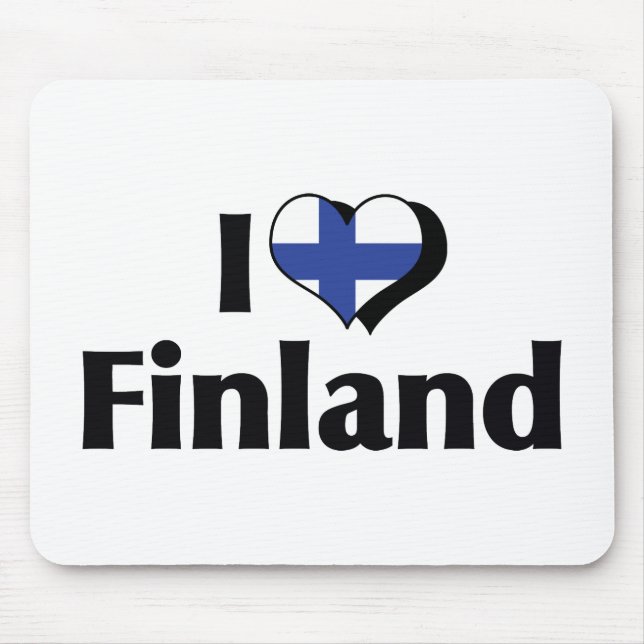 I Love Finland Flag Mouse Mat (Front)