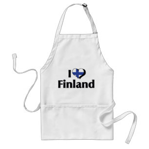 I Love Finland Flag Standard Apron
