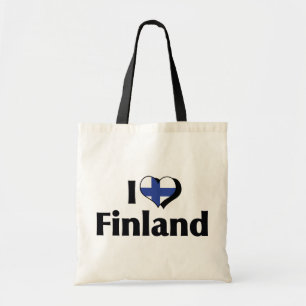 I Love Finland Flag Tote Bag
