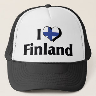 I Love Finland Flag Trucker Hat