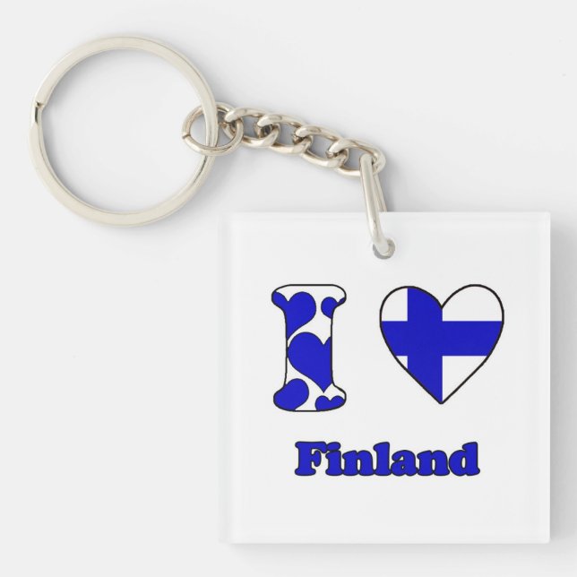 I love Finland Key Ring (Front)