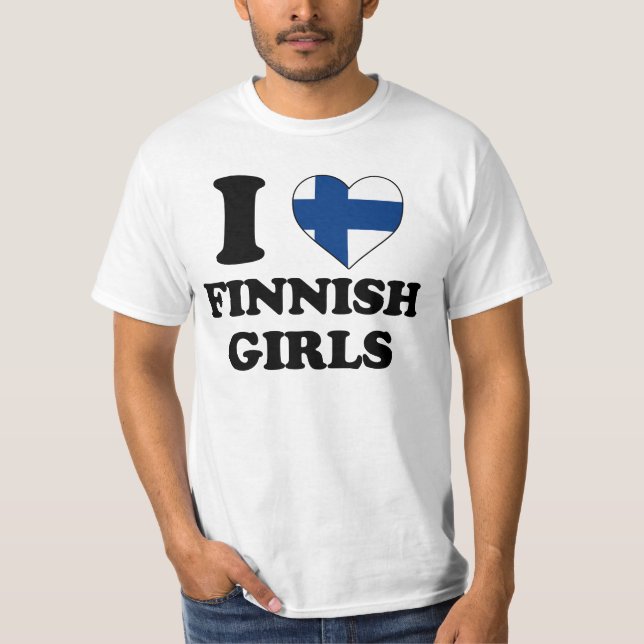 I love Finnish Girls T-Shirt (Front)