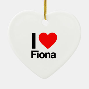 i love fiona ceramic tree decoration
