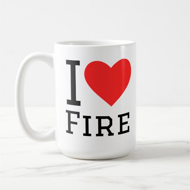 I love fire coffee mug (Left)