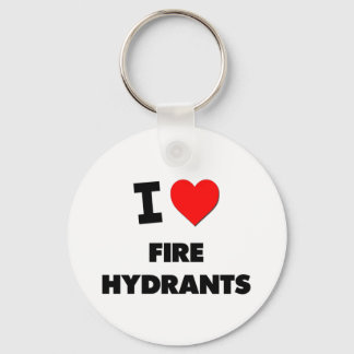 I Love Fire Hydrants Key Ring