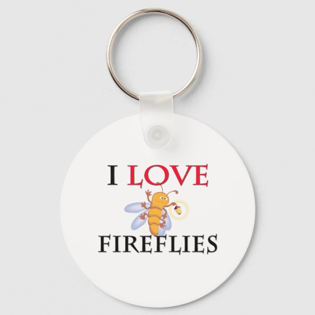 I Love Fireflies Key Ring (Front)