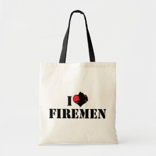 I Love Firemen Tote Bag
