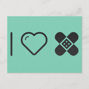 I Love First Aid Postcard