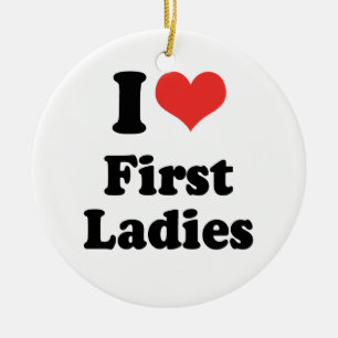 I LOVE FIRST LADIES - .png Ceramic Tree Decoration