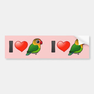 I Love Fischer's Lovebirds Bumper Sticker