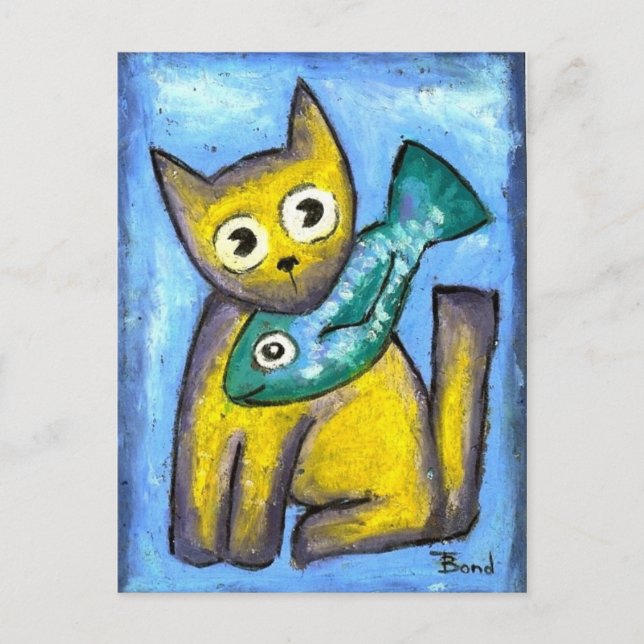 I love fish postcard (Front)