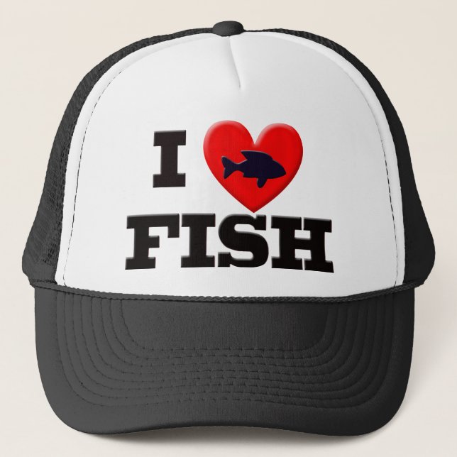 I LOVE FISH TRUCKER HAT (Front)