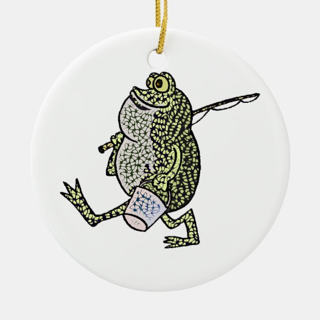 I love fishing! ceramic tree decoration (Front)