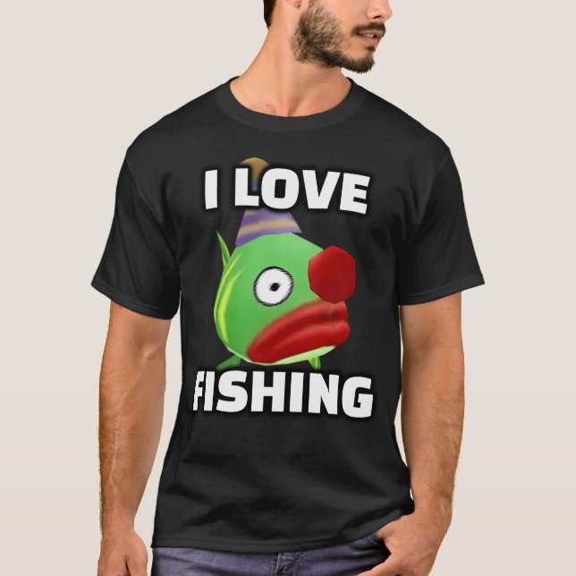 I Love Fishing Clown Fish Toontown Shirt (Front)