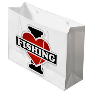 I Love Fishing Large Gift Bag