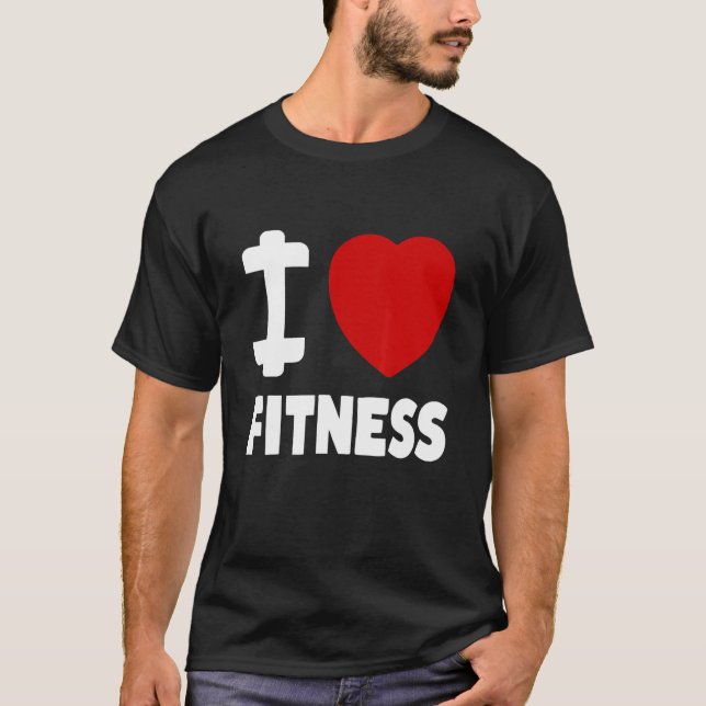I Love Fitness Sport T-Shirt (Front)