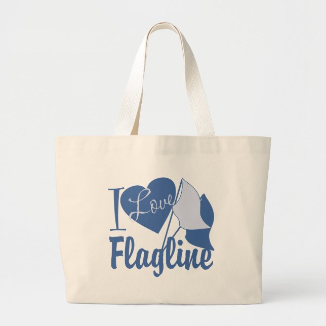 I Love Flagline Large Tote Bag (Front)