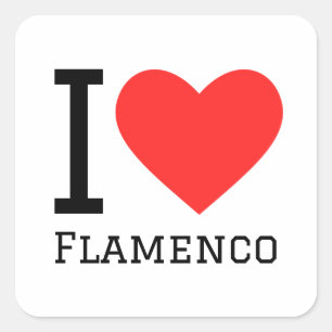 I love flamenco square sticker