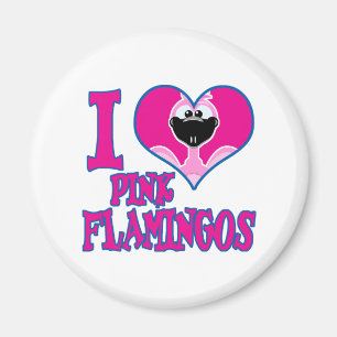 I Love flamingos Magnet