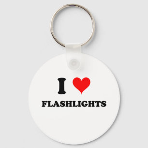I Love Flashlights Key Ring