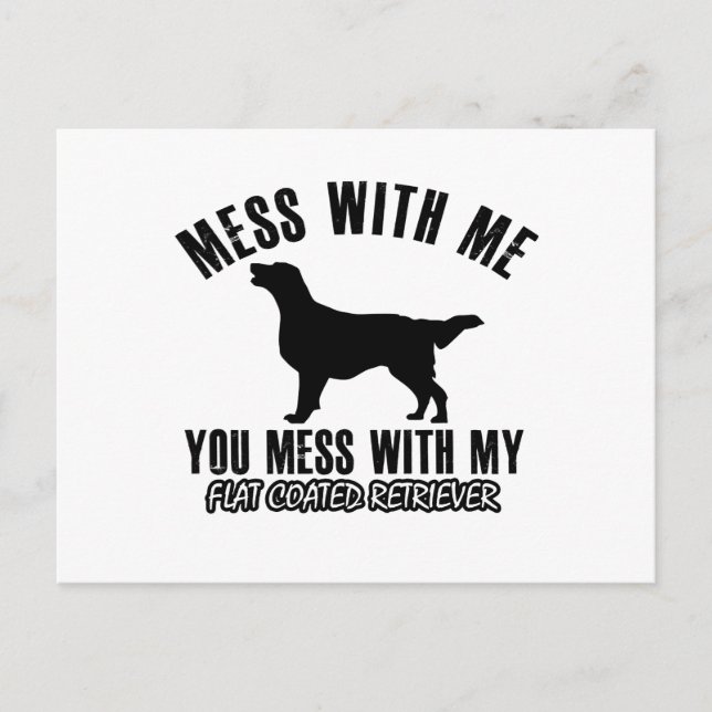 I love FLAT COATED RETRIEVER Postcard (Front)