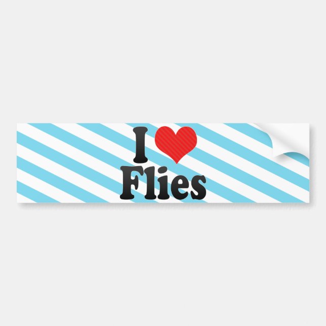I Love Flies Bumper Sticker (Front)