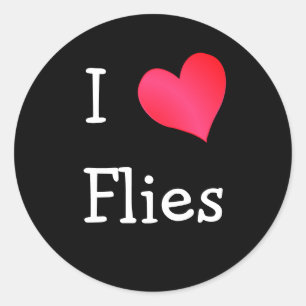 I Love Flies Classic Round Sticker
